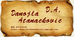 Danojla Atanacković vizit kartica